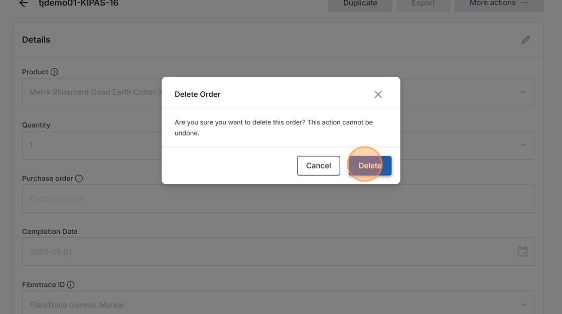Delete an Order from Fibretrace - Step 5.png