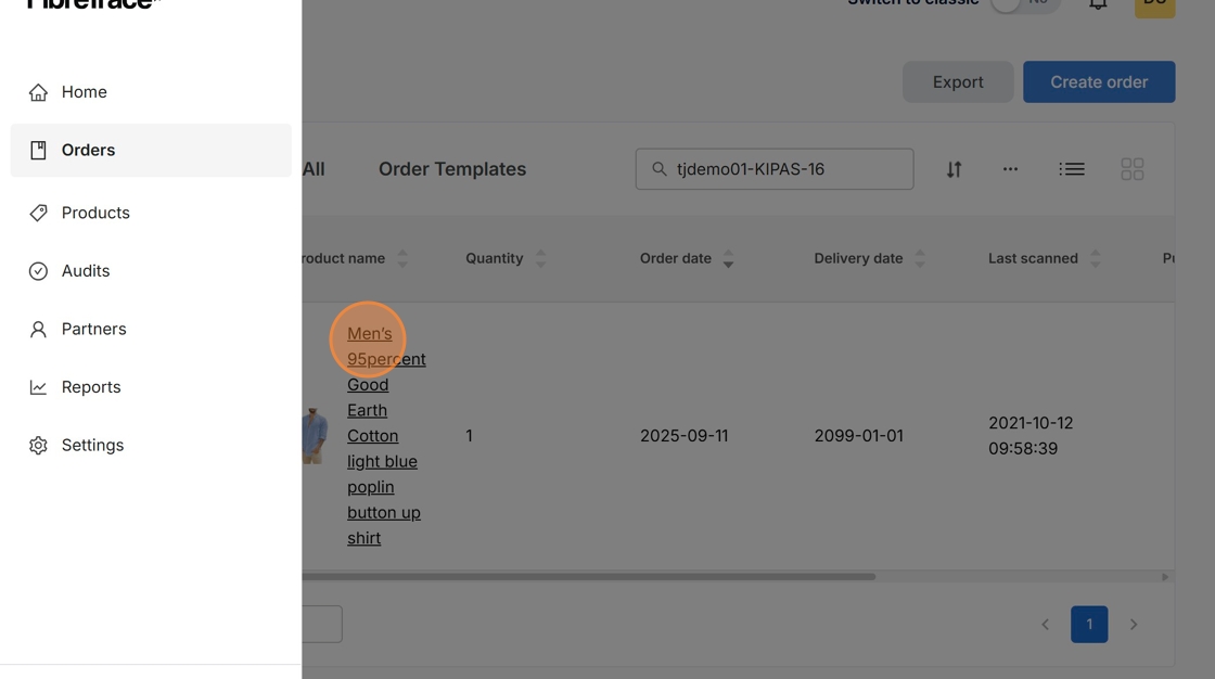 Delete an Order from Fibretrace - Step 1.png